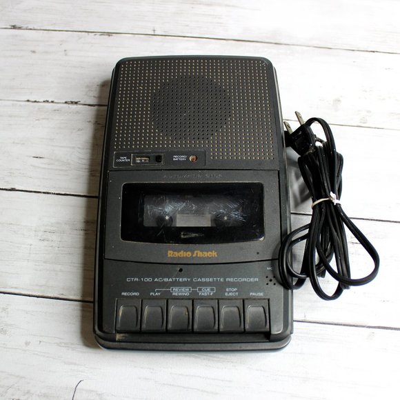 Radio Shack Vintage Cassette Tape Recorder Model CTR-100 Power Cord - Picture 1 of 3